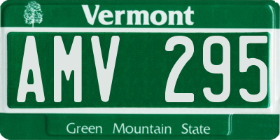 VT license plate AMV295