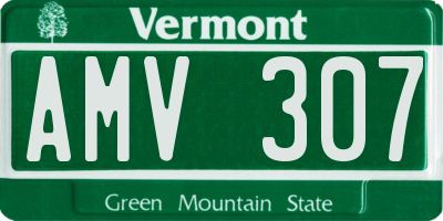 VT license plate AMV307