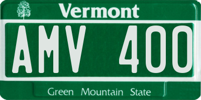 VT license plate AMV400