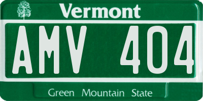 VT license plate AMV404