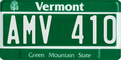 VT license plate AMV410