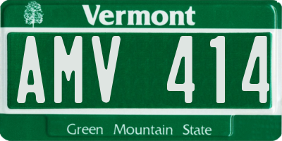 VT license plate AMV414