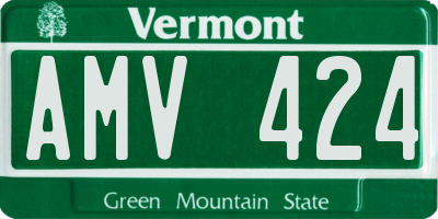 VT license plate AMV424