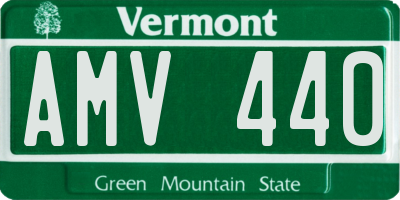 VT license plate AMV440