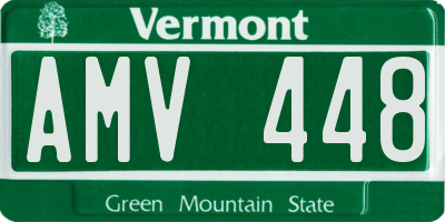 VT license plate AMV448