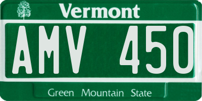 VT license plate AMV450