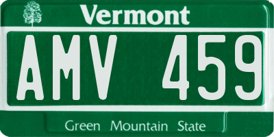 VT license plate AMV459