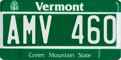 VT license plate AMV460