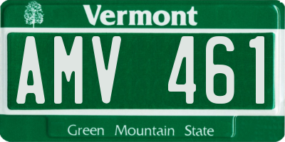 VT license plate AMV461