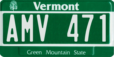 VT license plate AMV471