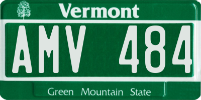 VT license plate AMV484