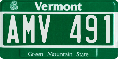 VT license plate AMV491