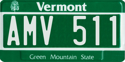 VT license plate AMV511