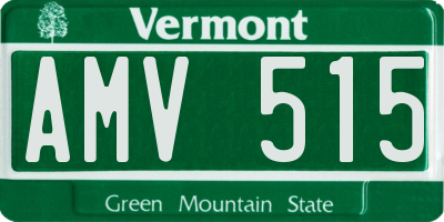 VT license plate AMV515