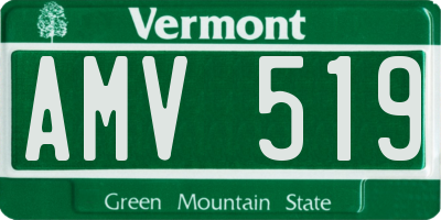 VT license plate AMV519