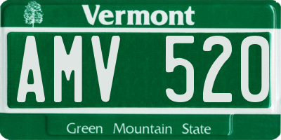VT license plate AMV520