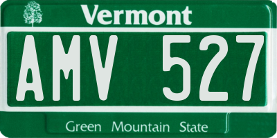 VT license plate AMV527