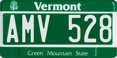 VT license plate AMV528