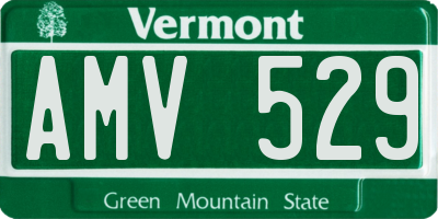 VT license plate AMV529