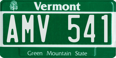 VT license plate AMV541