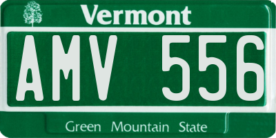 VT license plate AMV556