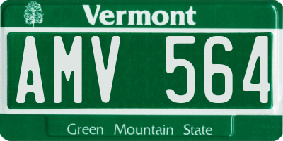 VT license plate AMV564