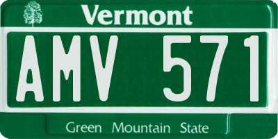 VT license plate AMV571