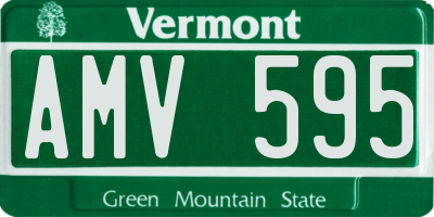 VT license plate AMV595