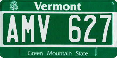 VT license plate AMV627