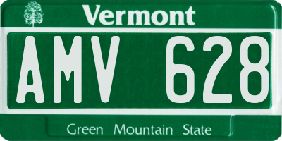 VT license plate AMV628