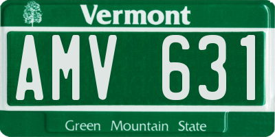 VT license plate AMV631