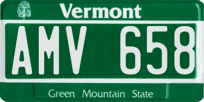 VT license plate AMV658