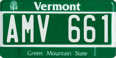 VT license plate AMV661