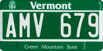 VT license plate AMV679