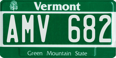 VT license plate AMV682