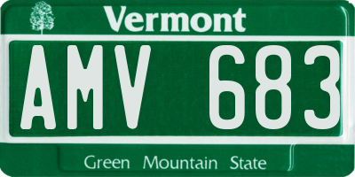VT license plate AMV683