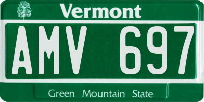 VT license plate AMV697