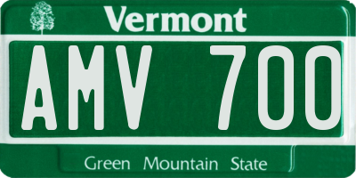 VT license plate AMV700