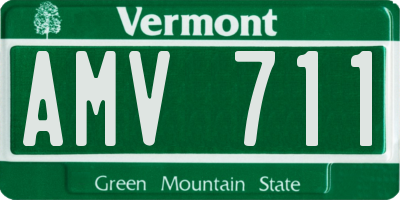 VT license plate AMV711