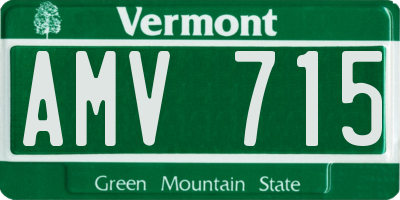 VT license plate AMV715