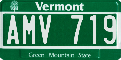 VT license plate AMV719