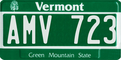 VT license plate AMV723