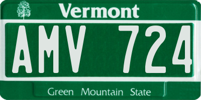 VT license plate AMV724
