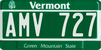 VT license plate AMV727