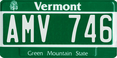 VT license plate AMV746