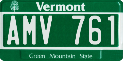 VT license plate AMV761