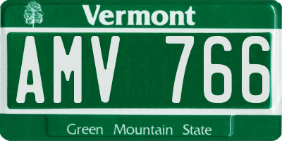 VT license plate AMV766