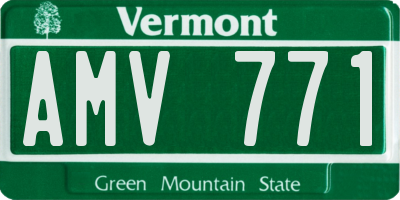 VT license plate AMV771