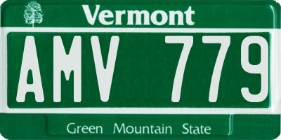 VT license plate AMV779