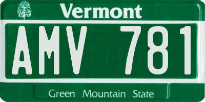 VT license plate AMV781